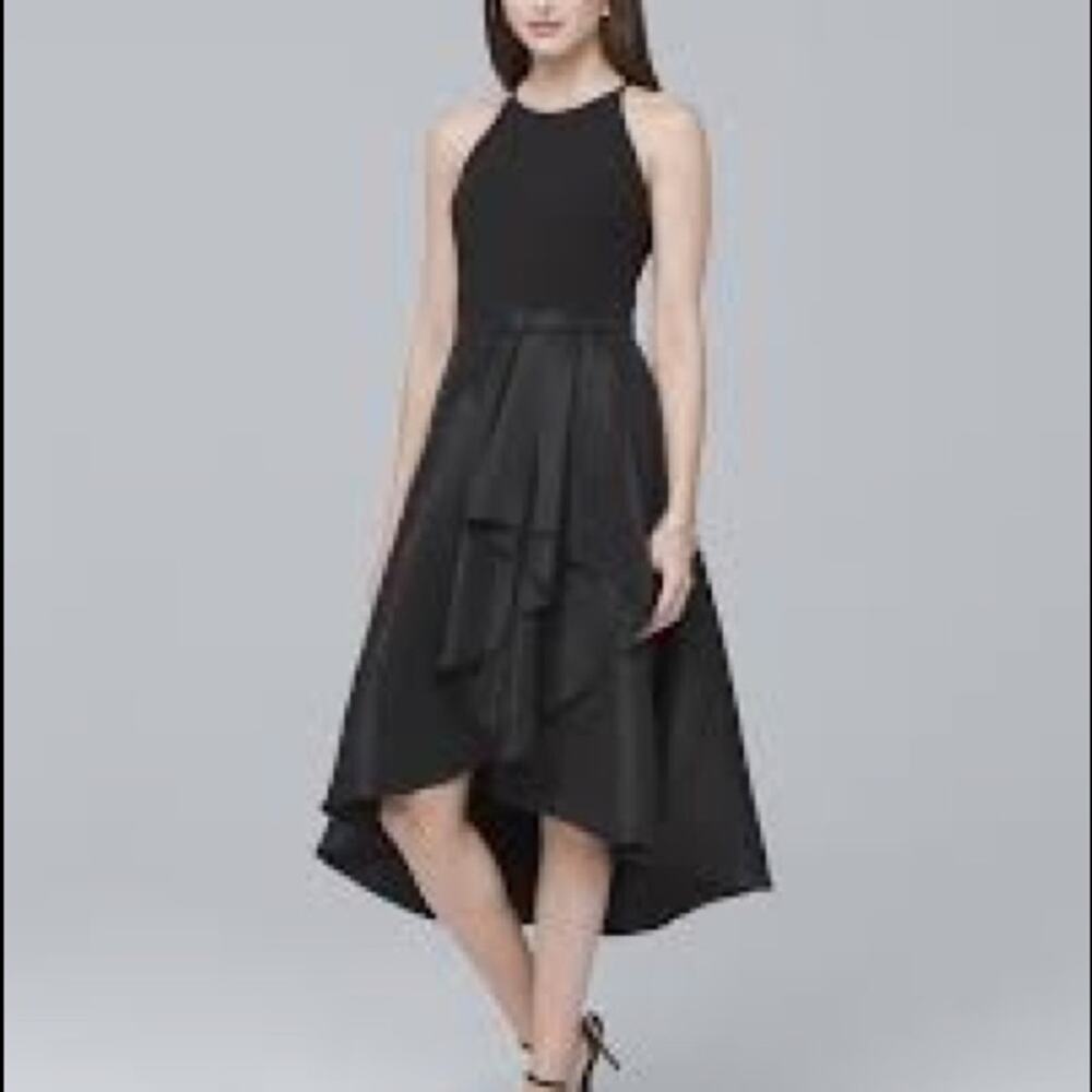 Eliza J Mixed Media High Low Gown